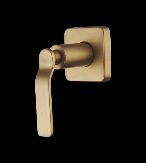 Brushed Gold Brass Concealed Stop-Cock with Brass Flange – Aquant India